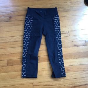 Navy blue athletic capris
